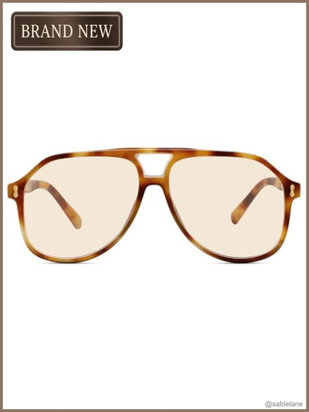 Oversized Square Aviator Sunglasses UV400 Women Non-Polarized